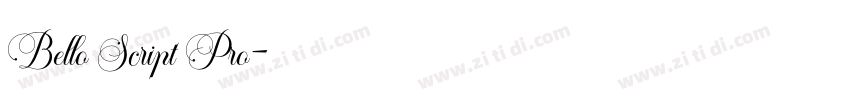 Bello Script Pro字体转换